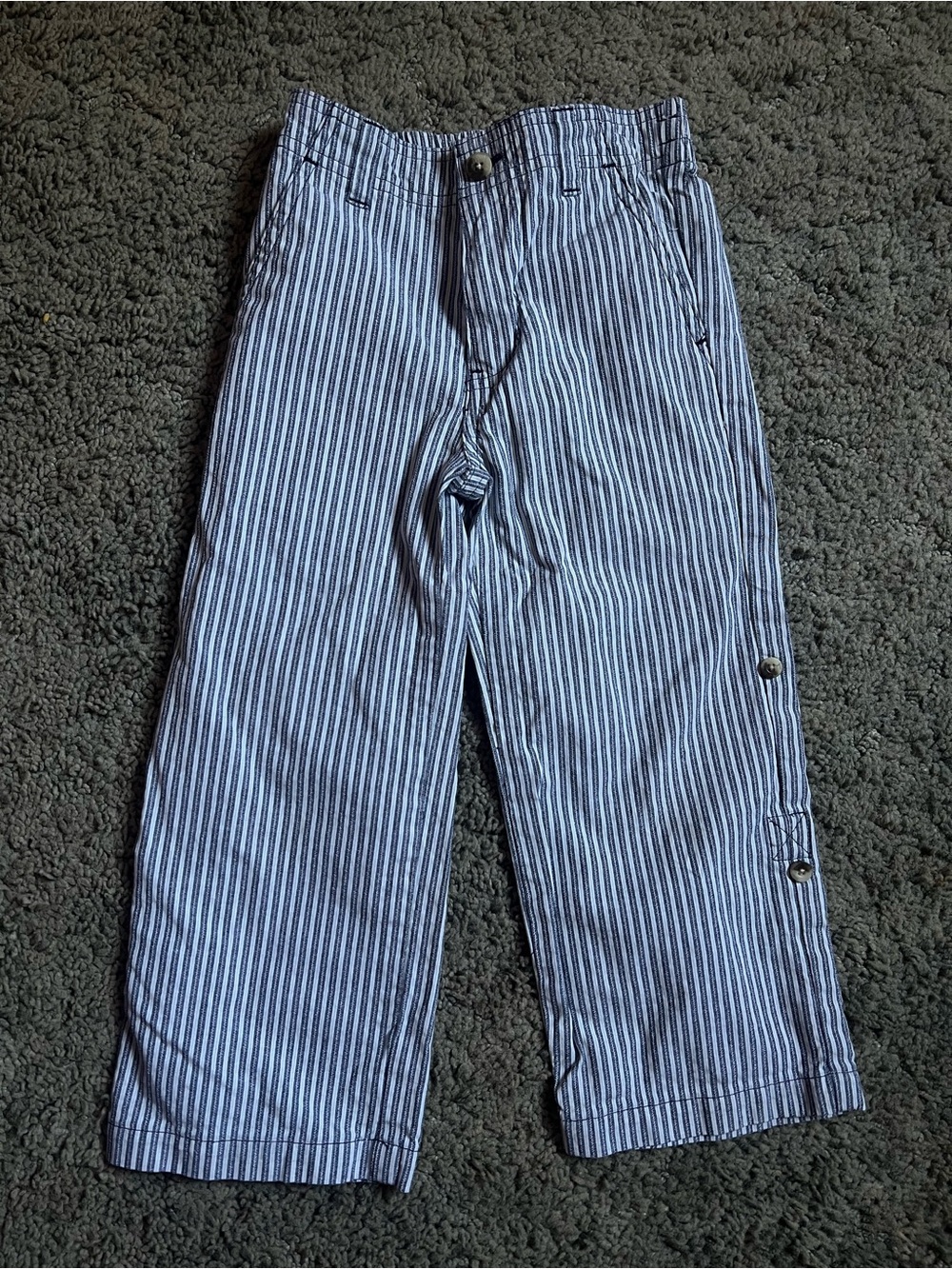 Janie and Jack Blue & White Striped Pants Sz 3T